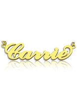 14k Gold Overlay necklace chain personalized any name  - $380.59 MXN