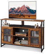 TV Stand 55 inch  for Bedroom, Living Room, Rustic Brown - £121.18 GBP