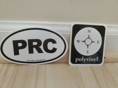 Set of 2 Polyvinyl Records Stickers: PRC, Standard Logo - $4.74