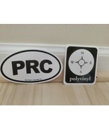 Set of 2 Polyvinyl Records Stickers: PRC, Standard Logo - $4.74