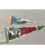 Vtg Hawaii Felt Pennant  Hawaii Hula Dancers Hawaiian surfers - $31.50