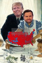 Donald Trump And J.D. Vance Thanksgiving Dinner Electoral College 4X6 Postcard - £7.05 GBP