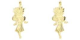 Two 14K Gold Charm Betty Boop Charms 29mm - £104.28 GBP
