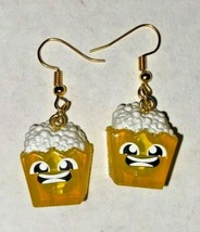Cartoon Happy Popcorn Charm Earrings Vending Charm Costume Jewelry T3 - £7.97 GBP