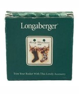 Longaberger Merry Christmas Basket Tie-On Stockings 1998 Original Box Vi... - $9.64