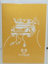 Lovepop LP1217 Wedding Car Just Married Pop Up Card White Envelope Cellophane - $12.99