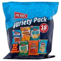 Herr's Snacks Variety Pack, 18 Count Individual Single Serve Bags - £20.99 GBP+