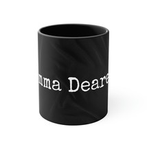 Momma Dearest Handmade Designed Black Coffee Mug Tea Ceramic Cup For Mom Mother  - £15.99 GBP