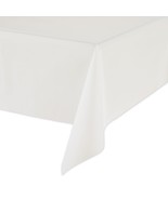Rectangular 54&quot; X 108&quot; White Plastic Table Covers, 3 Count - $19.01 CAD