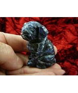 (Y-DOG-SH-711) Blue Gray SHAR PEI Pug sharpei dog dogs FIGURINE carving ... - €14,91 EUR