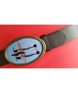 Fighter Planes of WWII -Lockheed P38j Lightning  Epoxy Photo Buckle &amp; Bl... - $31.06 CAD