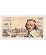 1956 France 1000 Francs Note in VF Condition P #138 - $100.01