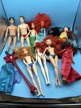 Disney Doll Lot (10 Dolls) Mixed Character Naked/Clothed - £13.50 GBP