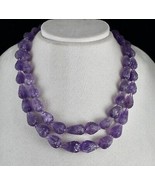 ANTIQUE NATURAL AMETHYST BEADS CARVED PEAR 2 L 688 CTS GEMSTONE FINEST N... - $9,931.08 MXN