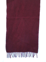 BALMORAL 60/40 Cashmere Wool Scarf Wine Red 52 x 11.5 Vintage Made in SC... - $33.25
