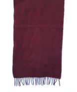 BALMORAL 60/40 Cashmere Wool Scarf Wine Red 52 x 11.5 Vintage Made in SC... - £26.15 GBP