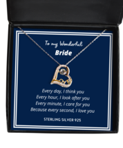 To my Bride, every day I think you - Love Dancing Necklace. Model 64038  - £31.94 GBP