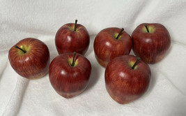 Lot of six very lightweight very realistic red apples for display - £13.16 GBP