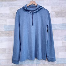 Southern Tide Scuttle Heather Performance Tech 1/4 Zip Hoodie Blue Mens XL - $49.49