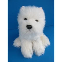 Russ Berrie Kirby Westie Dog for Ulta 12&quot; White Fluffy Realistic - £10.49 GBP