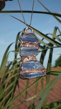 Blue kyanite pendant Electroformed Copper - $34.51