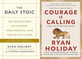 Ryan Holiday 2 Books Set: Daily Stoic and Courage Is Calling (English,Paperback) - £14.49 GBP