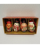 Vintage Decoupage Christmas Ornaments Set of 4 Home for the Holidays 199... - $18.93 CAD