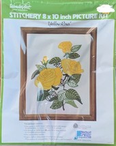 WonderArt  Stitchery Yellow Roses  8&quot; x 10&quot; 5031 - £10.37 GBP