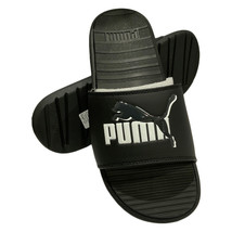 Nwt Puma Msrp $48.99 Cool Cat Leap Men&#39;s Black Slip On Slides Sandals Size 7 9 - £17.25 GBP