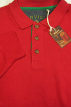 NWT $98 Orvis Red Cotton Sweatshirt Pullover Sweater Polo Style Size L - £45.50 GBP