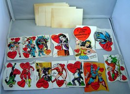  Lot of 13 Vintage 1980s Super Hero Valentines Day Cards - Die Cut - £7.96 GBP