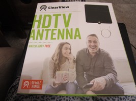 Clear View Ultra Thin Reversible HDTV Antenna 50 Mile Range - £18.55 GBP