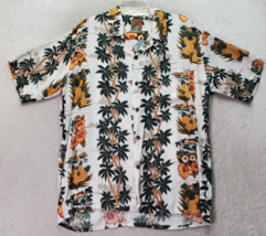 Pineapple Connection Shirt Mens M Multi Hawaiian Short Sleeve Collar Button Down - £14.45 GBP