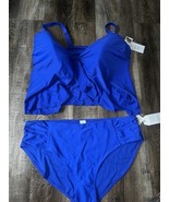 Time &amp; Tru ~ Two-Piece Swimsuit Bathing Suit Blue Tankini ~ 3X (24W-26W) - $37.89 CAD