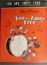 Walt Disney:Mickey Mouse (Fun And Fancy FREE)ORIG,1947 Movie Sheet Music - $123.75