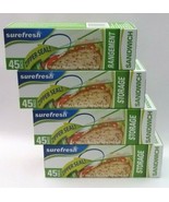 4 X BRAND New SEALED Box of 45 Bags Sandwich Zipper Seal bag Sz 6 1/2 in... - £17.36 GBP