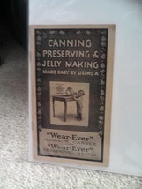 Vintage 1920s Booklet Canning Preserving &amp; Jelly Making Wear Ever Canner - £17.31 GBP