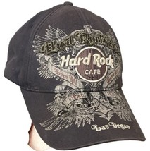 Hard Rock Cafe Las Vegas Tattoo Style Logo Embroidered One Size Dark Gray Grey - £10.88 GBP