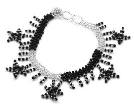 Mia Jewel Shop Czech Glass Seed Bead Star Dangle Frill Fringe Anklet - Womens Fa - £15.98 GBP