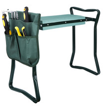 Foldable Kneeler Garden Kneeling Bench Stool Soft Cushion Seat Pad W Too... - $50.34