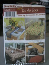 Simplicity 5530 Table Top Accessories & Chair Pad Pattern - $6.24