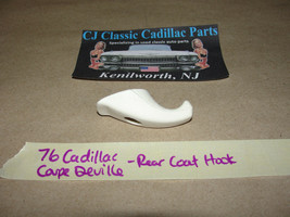 Oem 76 Cadillac Coupe Deville Rear Interior Sail Panel Coat Hook ~ White - £19.77 GBP