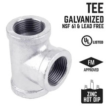 Pipe Tee 1-1/2&quot; FIP x 1-1/2&quot; FIP x 1-1/2&quot; FIP Galvanized - STZ 311UT-112 - $13.85