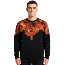 VTG Marcelo Burlon County  Milan Snake Flame Sweatshirt Street Goth XL - $246.51