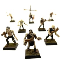 WFB Vampire Counts Zombie Regiment 8x Hand Painted Miniature Plastic Undead - $125.00