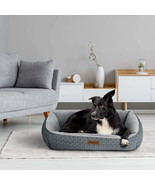 Lounger Dog Bed, Black, Machine Washable, Plush, Extra Large, 42&quot; x 32 - €32,57 EUR