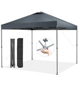 10 x 10 Feet Foldable Outdoor Instant Pop-up Canopy with Carry Bag-Gray ... - $2,897.38 MXN