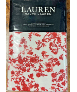 New RALPH LAUREN Flannel Rhyne Red Floral King Pillow Cases COTTON 1 Pair - £38.79 GBP