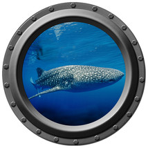 Whale Shark Under the Waves - Porthole Wall Decal - £11.25 GBP