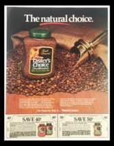 1985 Taster&#39;s Choice Decaffeinated Coffee Circular Coupon Advertisement - $18.95